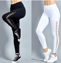 Load image into Gallery viewer, Stretchy  Plus Size Ripped Leggings
