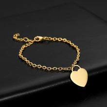 Load image into Gallery viewer, Stainless Steel Love Heart Custom name Bracelet For Women
